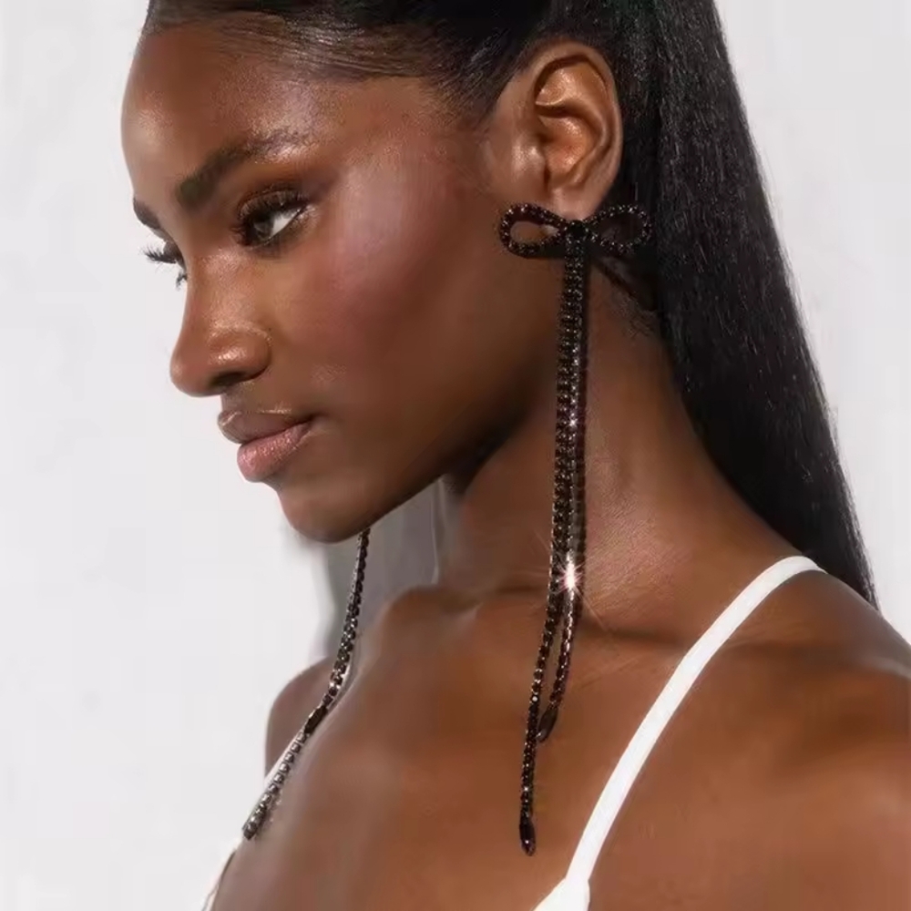 Beaded Bowtie Earrings